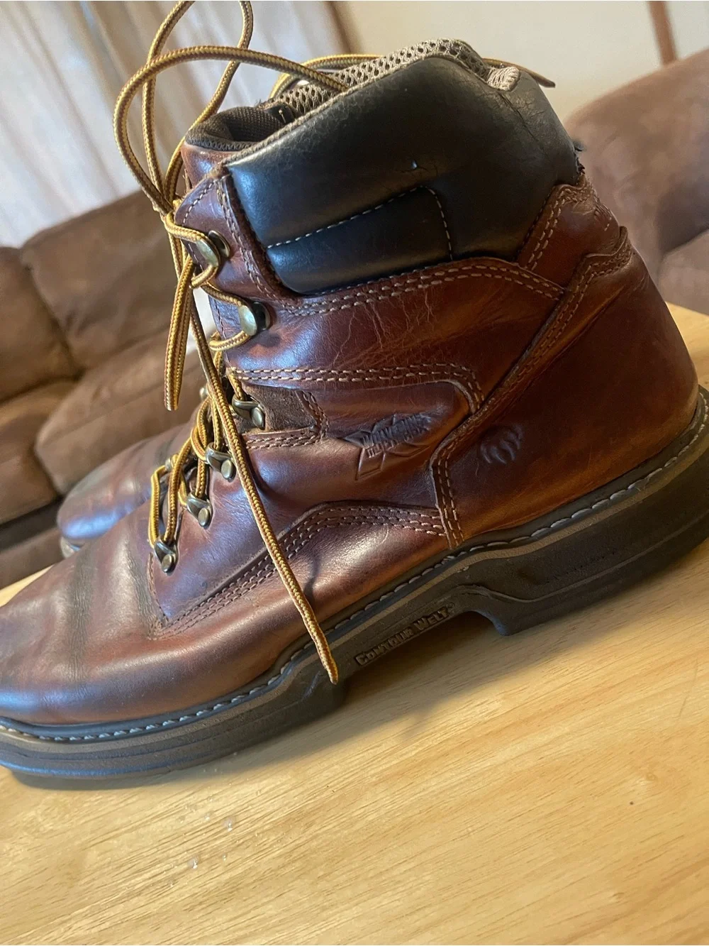 Wolverine Raider MultiShox Contour Welt Work Boot Men 13 EW Brown Leather W02421